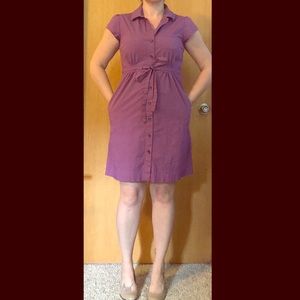 Merona purple button up dress